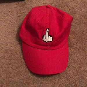 RED MIDDLE FINGER HAT 🧢